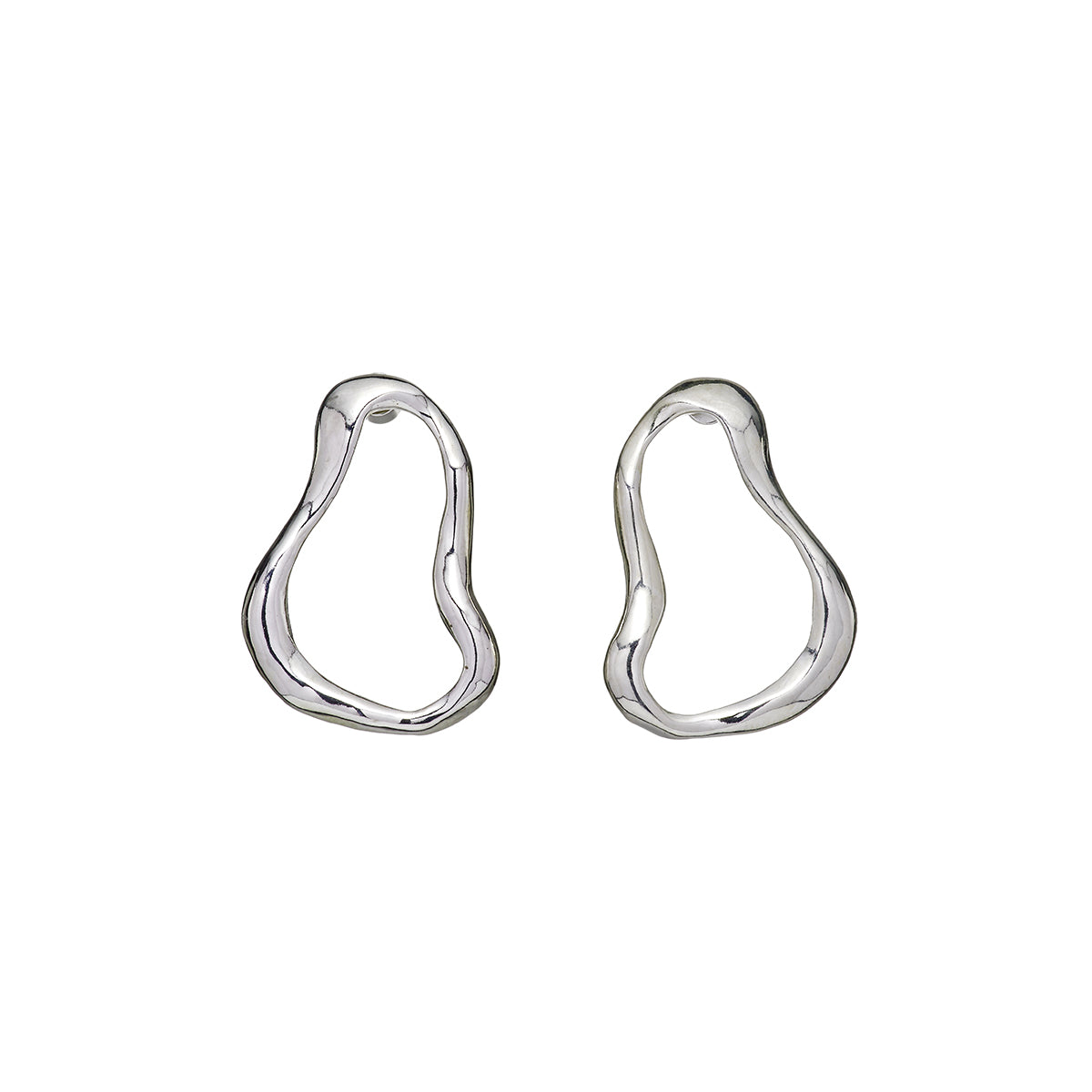 Aretes "Sin Molde" Plateados