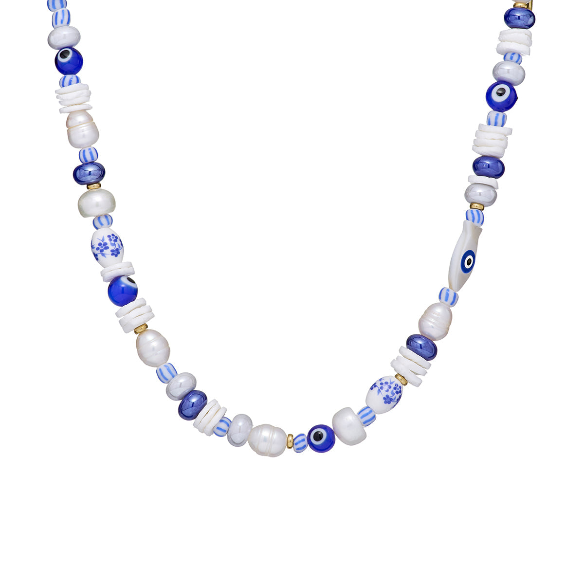 Collar "Amuleto Azul" Perlas