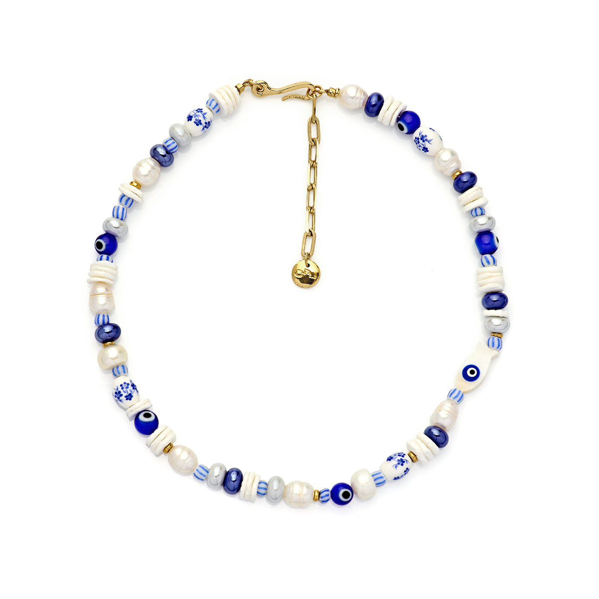 Collar "Amuleto Azul" Perlas