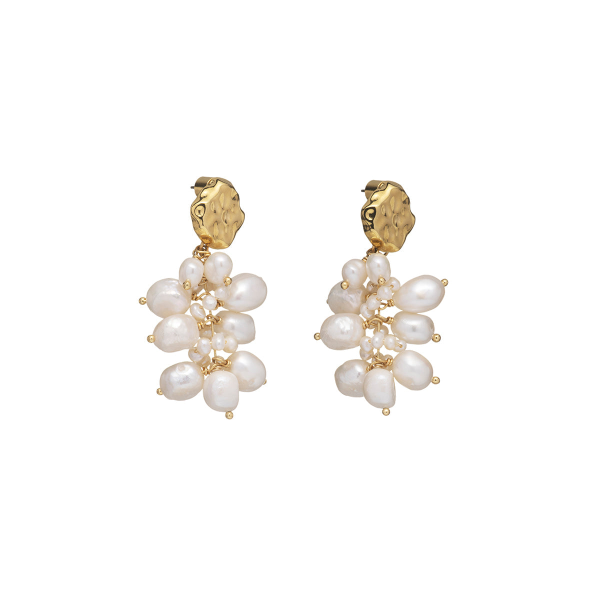 Aretes "Raíz Alquímica" de Perlas