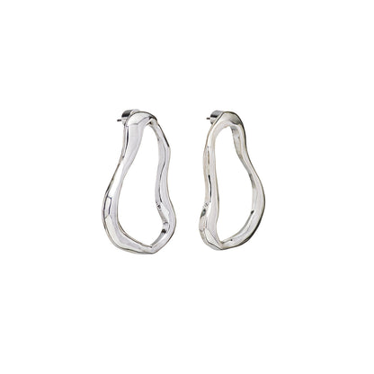 Aretes "Sin Molde" Plateados