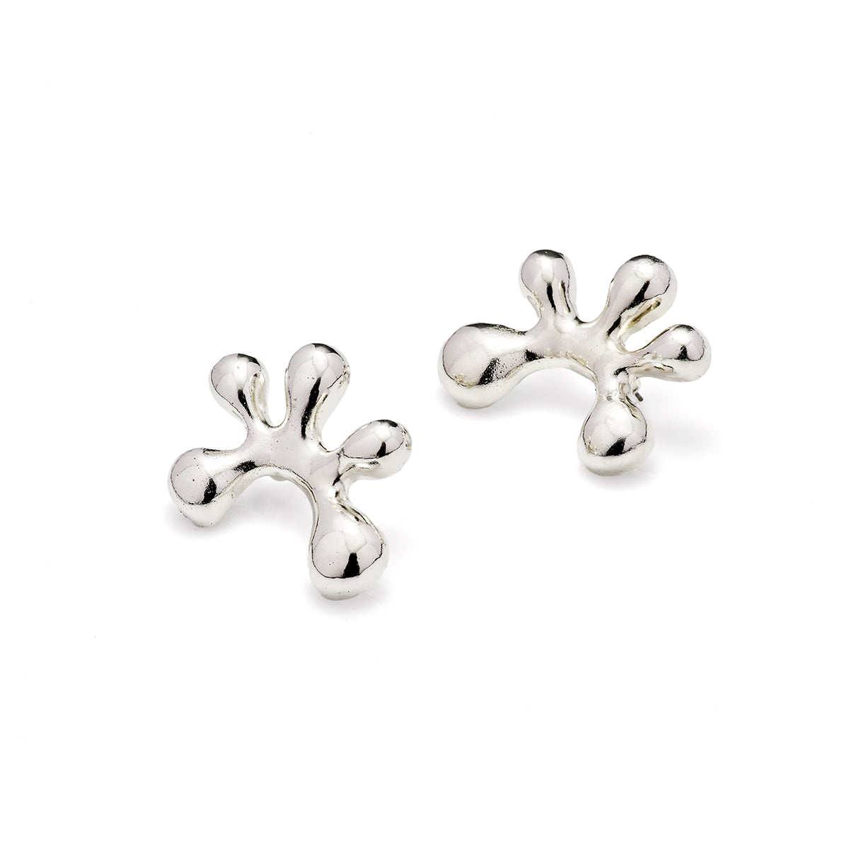 Aretes "Explosión" Plateados