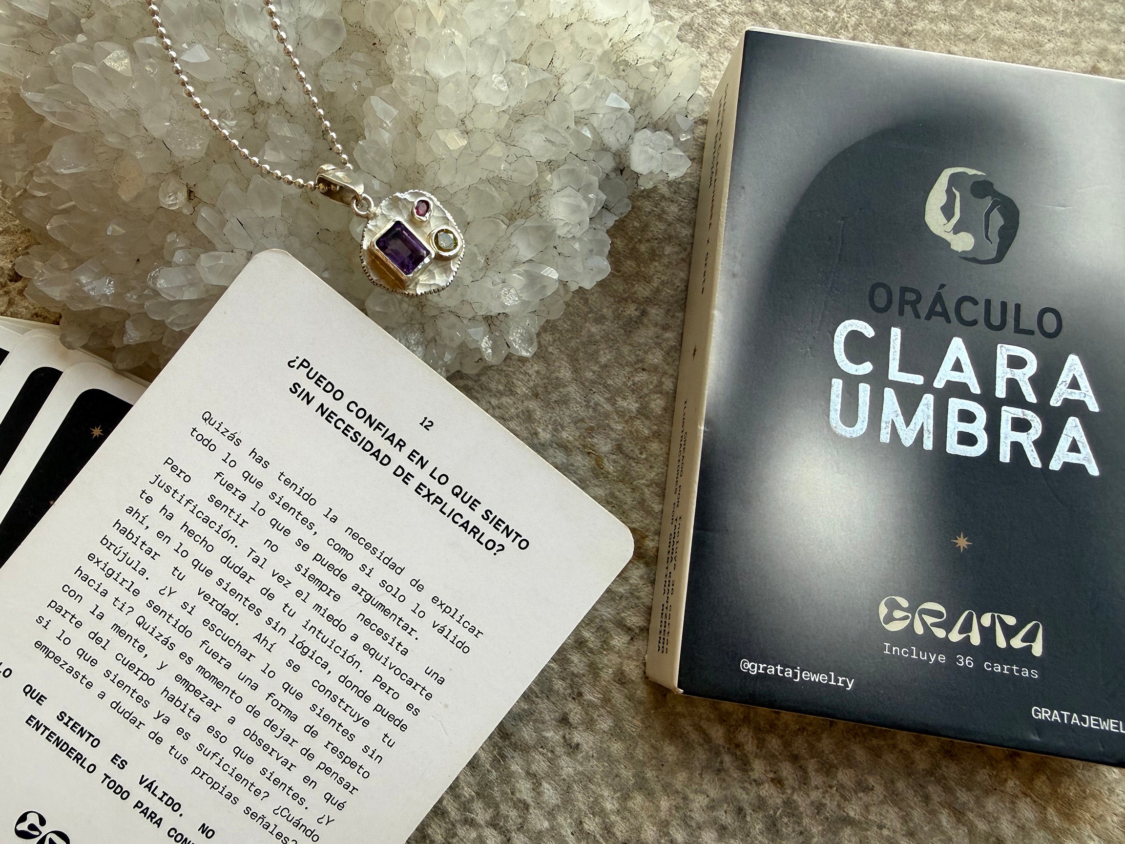 Grata Oracle card deck ritual jewelry