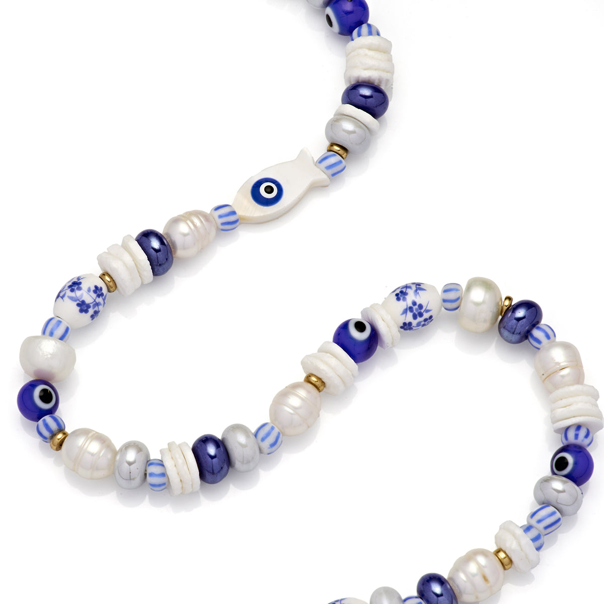 Collar "Amuleto Azul" Perlas