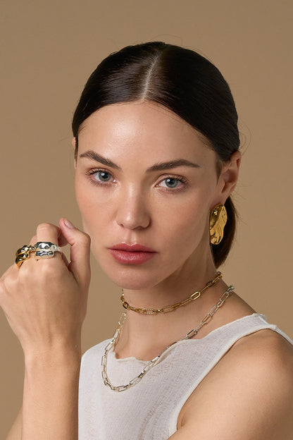 Ágata Aretes Dorados