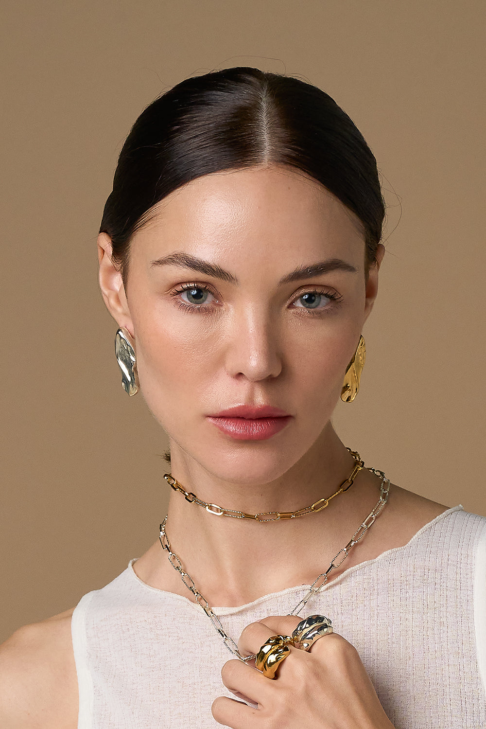 Ágata Aretes Dorados