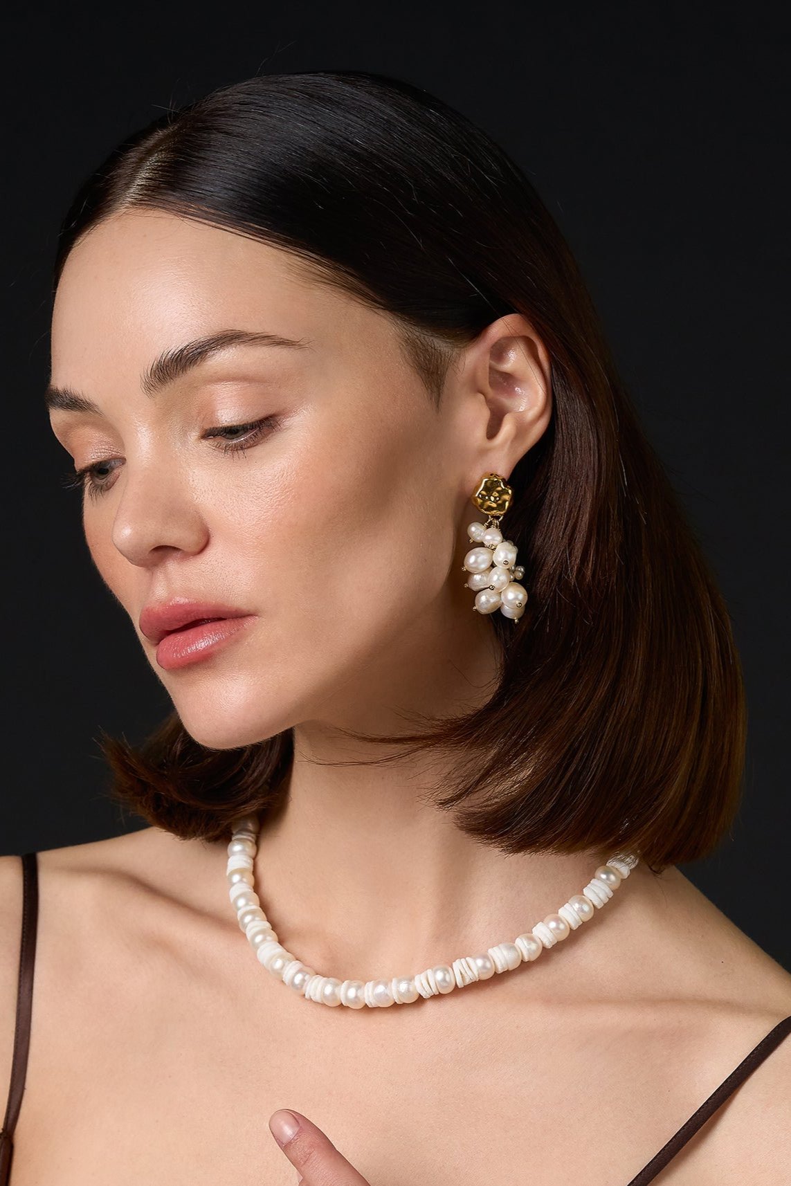 Aretes "Raíz Alquímica" de Perlas