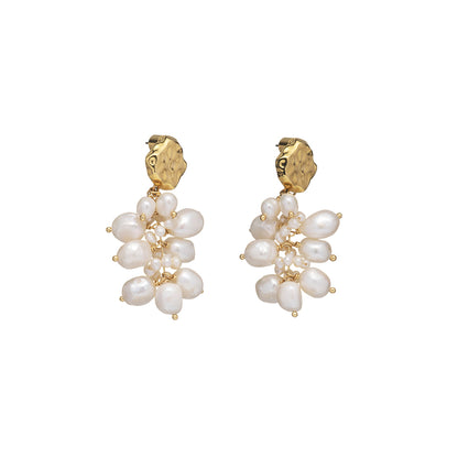 Aretes "Raíz Alquímica" de Perlas