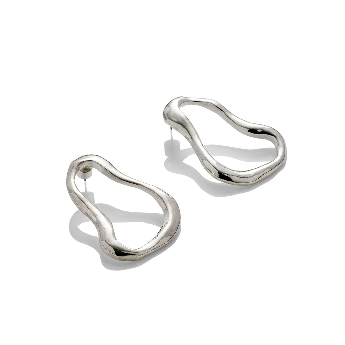 Aretes "Sin Molde" Plateados