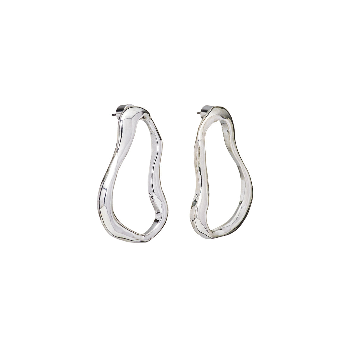 Aretes "Sin Molde" Plateados