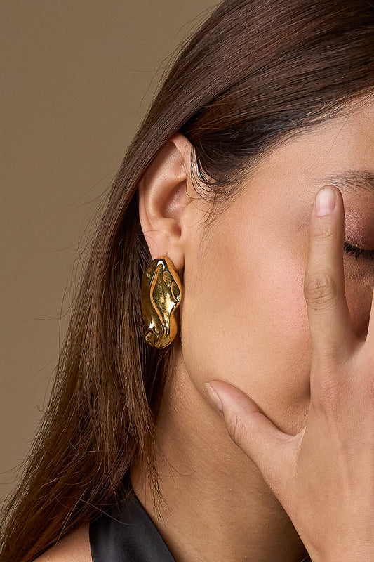 Ágata Aretes Dorados