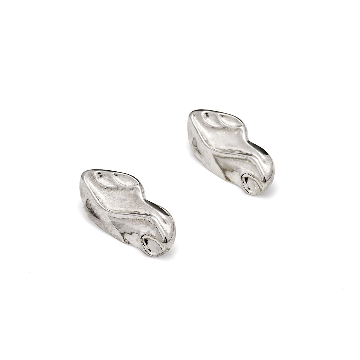 Ágata Aretes Plateados